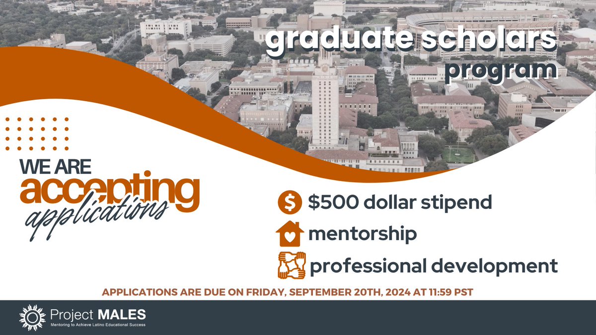 🚨⏳The countdown is ON! ⌛️🚨 
Only 4 days left to apply for the Project MALES Graduate Scholars Program. 

Don’t sleep on this chance to get support for your work on improving education for boys and men of color. Apply now before Friday!

Read more here: bit.ly/PMGSP25