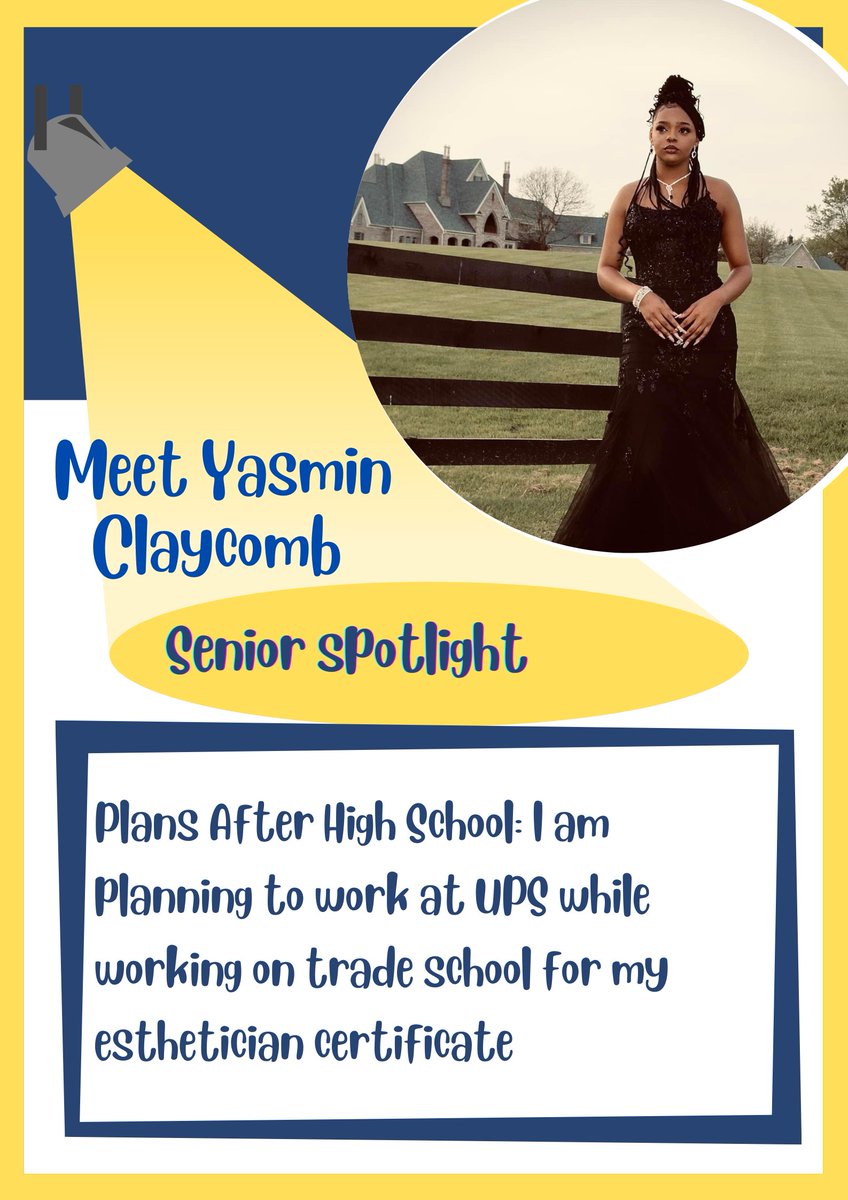 Shout to our Build Academy Senior spotlight students! These students show the R.A.I.D.E.R. way daily and demonstrate school spirit! 

Congratulations Yasmin Claycomb! 🥳🥳