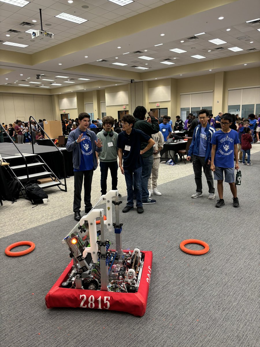 Richland1st's tweet image. We are at the @CSForSC Computer Science Showcase with FIRST Robotics Competition teams from Lower Richland and Dreher High Schools showcasing their 2024 robots, including having @DreherHigh student and team captain Merryn Courie sitting on the showcase’s student panel.