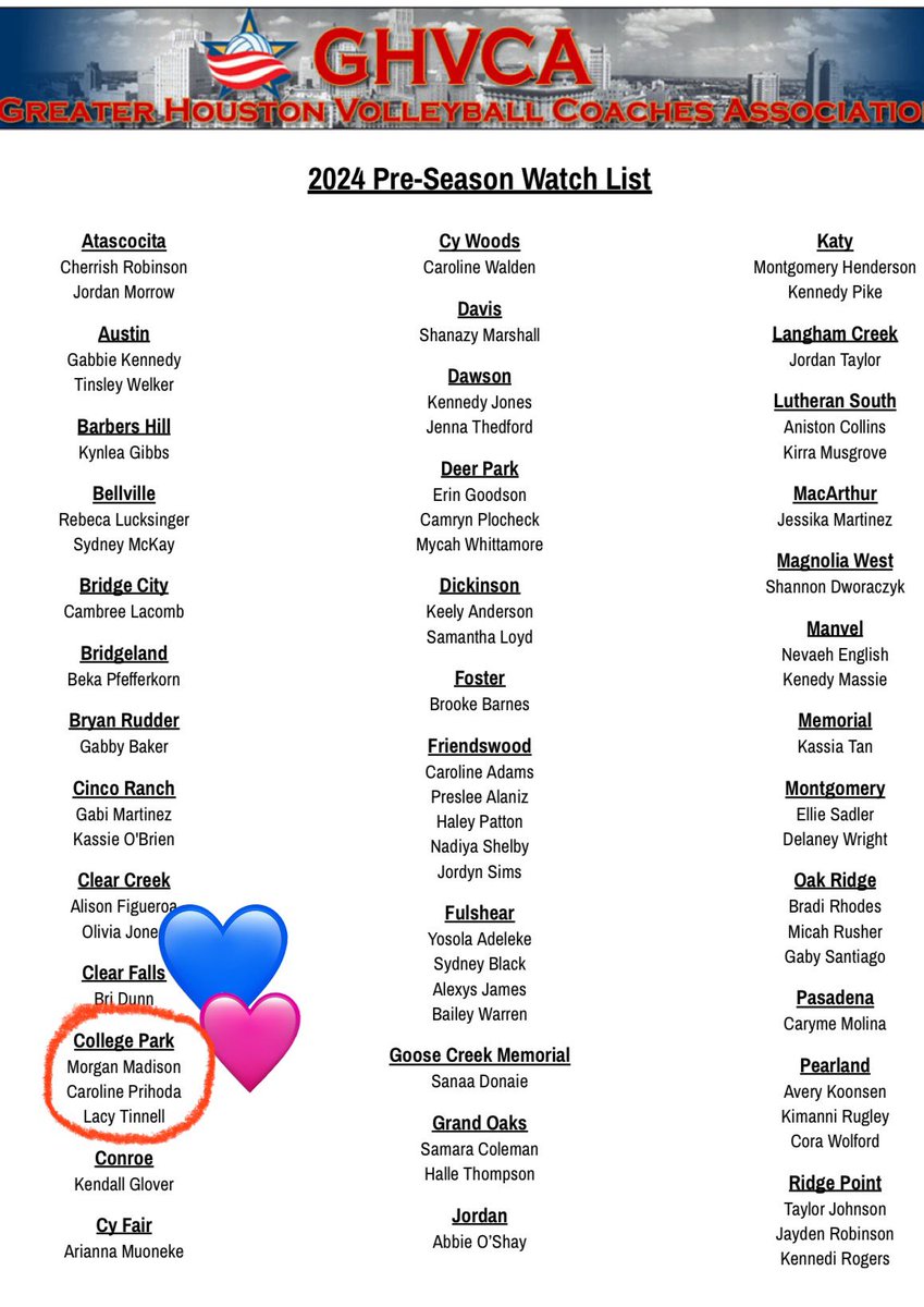 Thanks <a href="/GHVCA/">HOUSTON COACHES</a>!! Love our team!! 
💙🩷🏐