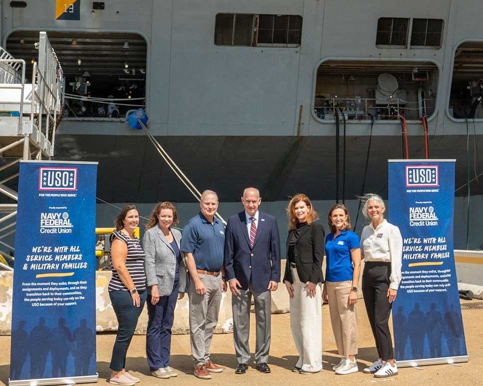 Our leadership team joined <a href="/The_USO/">USO</a> at its newest center aboard the USS Truman. The event marks the launch of a new partnership between our organizations to provide financial wellness education and resources in support of military servicemembers and their families.