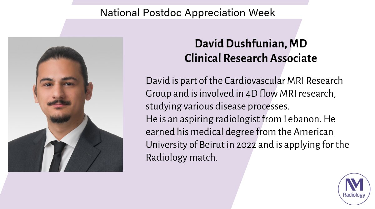 During National Postdoc Appreciation Week, Northwestern Radiology recognizes its excellent postdocs.  @daviddushfunian #NationalPostdocAppreciationWeek #NPAW2024 #radiology