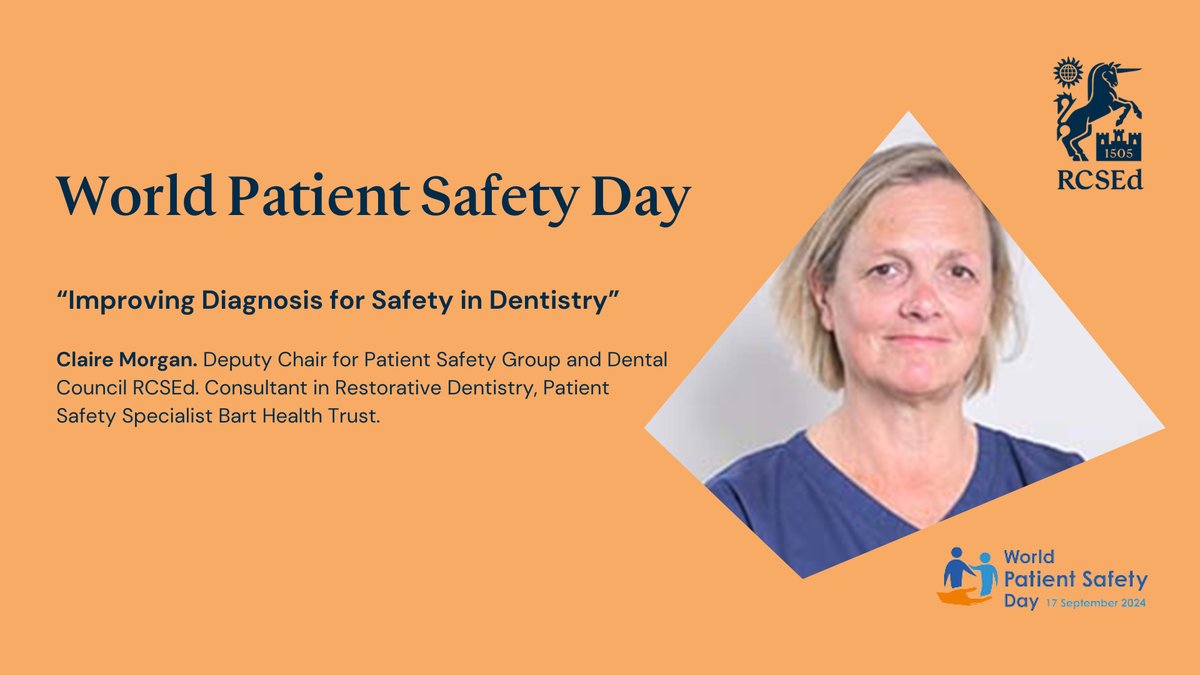 The Royal College of Surgeons of Edinburgh (@rcsed) on Twitter photo WPSD 2024. Steven Yule outlines how non-technical skills can enhance diagnostic safety in surgery: bit.ly/3XvoJ29
Claire Morgan highlights issues related to diagnostic safety in dentistry: bit.ly/4em8IlN
#WorldPatientSafetyDay <a href="/WHO/">World Health Organization (WHO)</a> WPSD 2024. Steven Yule outlines how non-technical skills can enhance diagnostic safety in surgery: bit.ly/3XvoJ29
Claire Morgan highlights issues related to diagnostic safety in dentistry: bit.ly/4em8IlN
#WorldPatientSafetyDay <a href="/WHO/">World Health Organization (WHO)</a>