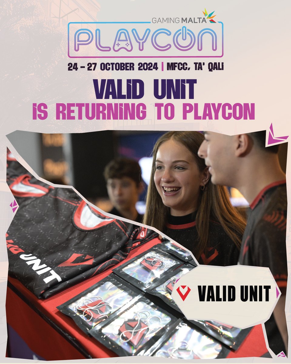 Playcon (@playconmt) on Twitter photo .<a href="/ValidUnit/">Valid Unit</a> will be back at PLAYCON this year! 🎮
A Maltese esports team established in 2018, Valid Unit compete in Call of Duty, Rocket League, Rainbow 6 siege & Fortnite 🏆
Say hello, grab an autograph & snap a photo with your favorite players 📸
#PLAYCON #WhereGamersUnite .<a href="/ValidUnit/">Valid Unit</a> will be back at PLAYCON this year! 🎮
A Maltese esports team established in 2018, Valid Unit compete in Call of Duty, Rocket League, Rainbow 6 siege & Fortnite 🏆
Say hello, grab an autograph & snap a photo with your favorite players 📸
#PLAYCON #WhereGamersUnite