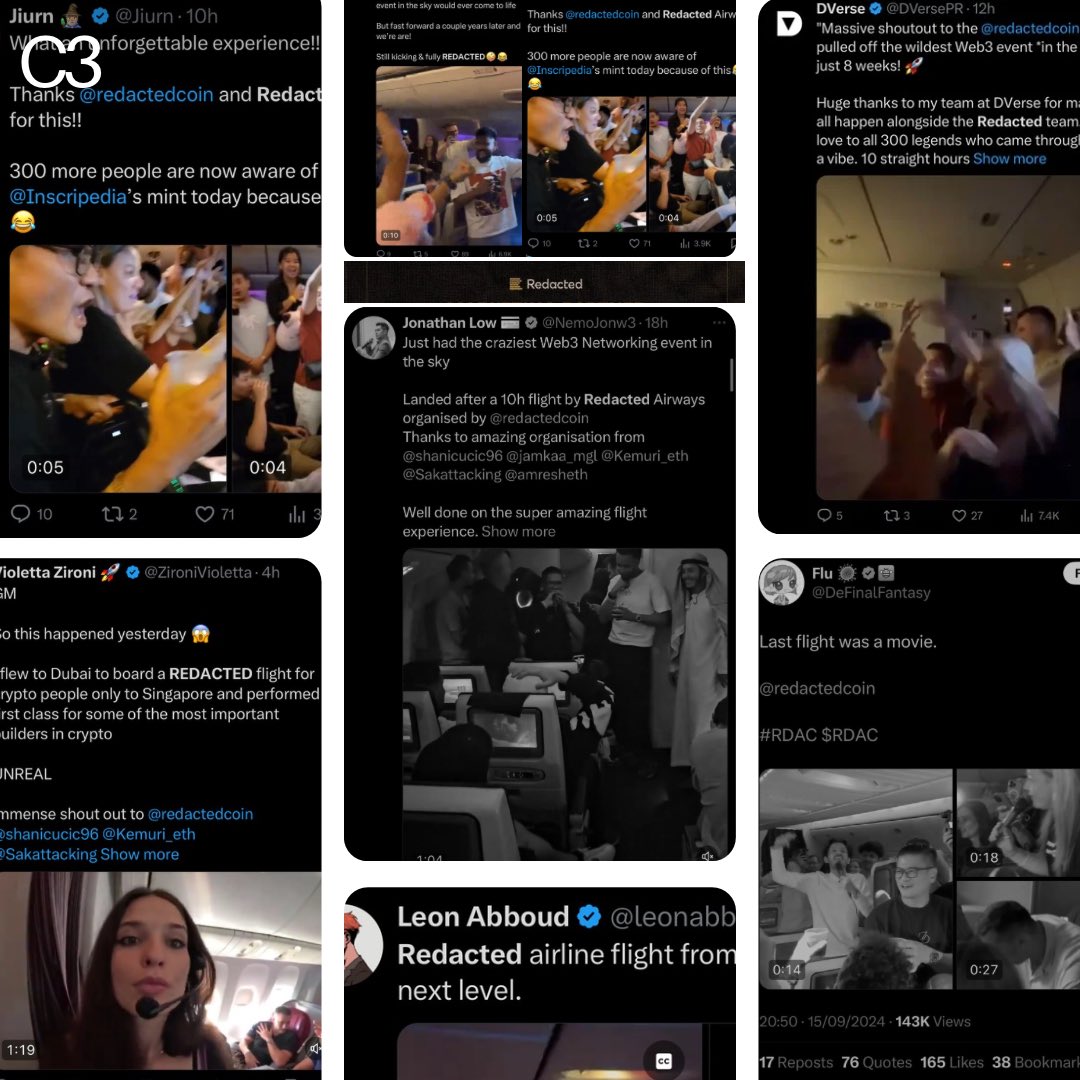 Degens can’t stop talking about <a href="/redactedcoin/">Redacted Coin</a> 💪🏼

Authentic UGC comes from delivering mindblowing experiences that inspire people to share naturally. 

What <a href="/redactedcoin/">Redacted Coin</a> has achieved the last two days showcase how their willingness to think outside the box is driving people to