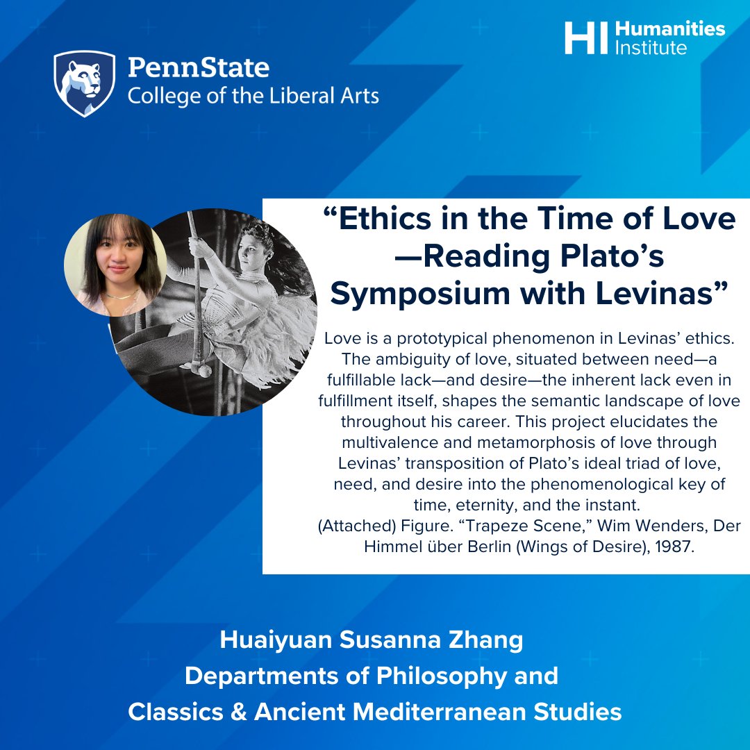 PSUHumanities's tweet image. Come hear our Graduate Student Summer Resident Talks tomorrow (Tuesday, Sept. 17) from 12-1pm in 124 Sparks Building! Lunch will be provided.