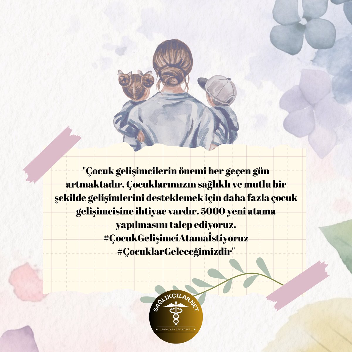 ibrahimalan06's tweet photo. "Çocuk gelişimcilerin önemi her geçen gün artmaktadır. Çocuklarımızın sağlıklı ve mutlu bir şekilde gelişimlerini desteklemek için daha fazla çocuk gelişimcisine ihtiyac vardır. 5000 yeni atama yapılmasını talep ediyoruz. #ÇocukGelişimciAtamaİstiyoruz #ÇocuklarGeleceğimizdir" https://t.co/2wx4OPYpFU