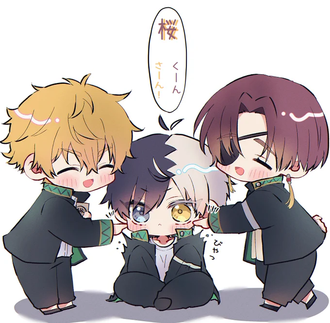 一年ちゃんズrkgk ニレイ📝・サクラ🌸・スオウ🫖 