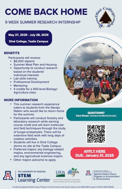 hauryprogram's tweet image. Excellent opportunity for Native students, a collaboration between @uarizona  and @CollegeDine !

The Haury Program is honored to support this effort.

#NativePathways