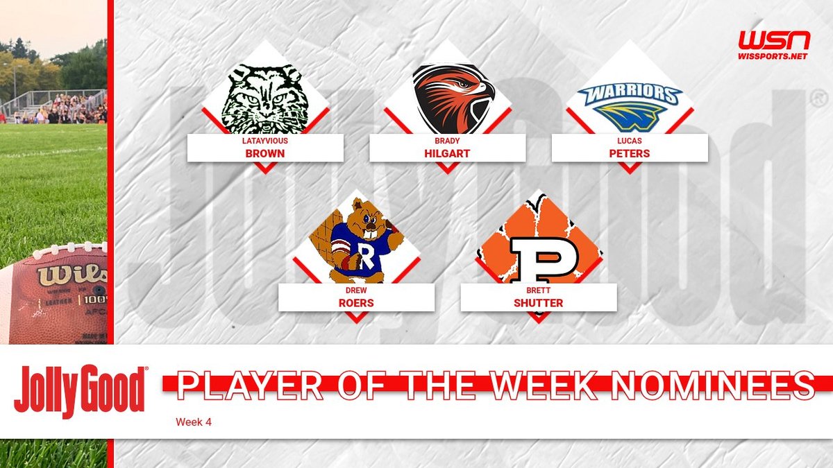 WisSports.net (@wissportsnet) on Twitter photo Week 4 <a href="/JollyGoodSoda/">JOLLY GOOD</a> Football Player of the Week Nominees
- Latayvious Brown, Milwaukee Hamilton
- Brady Hilgart, Grafton
- Lucas Peters, Rice Lake
- Drew Roers, Reedsburg
- Brett Shutter, Plymouth
Vote here:
wissports.net/news_article/s… Week 4 <a href="/JollyGoodSoda/">JOLLY GOOD</a> Football Player of the Week Nominees
- Latayvious Brown, Milwaukee Hamilton
- Brady Hilgart, Grafton
- Lucas Peters, Rice Lake
- Drew Roers, Reedsburg
- Brett Shutter, Plymouth
Vote here:
wissports.net/news_article/s…
