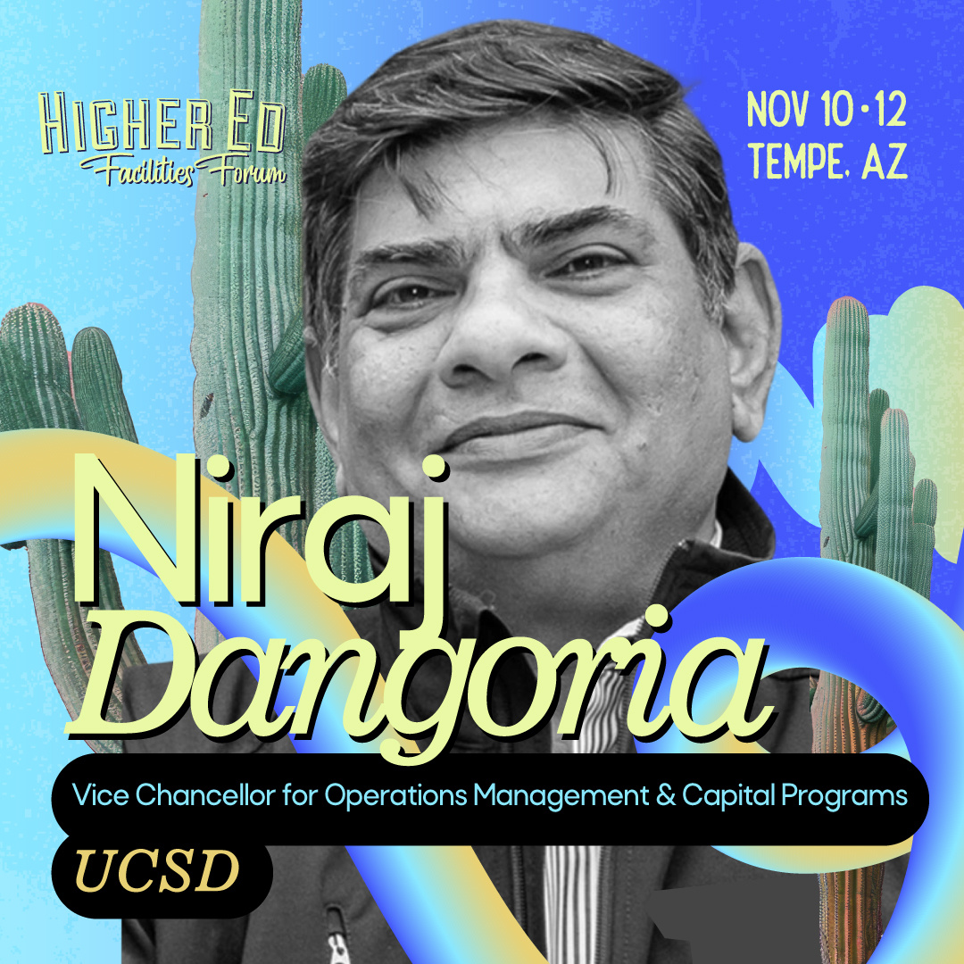 We're excited to have Niraj Dangoria, Vice Chancellor at UC San Diego, join us as a featured speaker this November at HEFF!

Join us for insights that could transform your view on university spaces.
Nov 10-12 | Tempe, AZ
hubs.li/Q02P-36m0