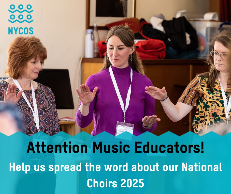 NYCOS (@nycoscotland) on Twitter photo Attention Music Educators!
We invite you to help us spread the word about our National Choirs!
We would love to provide promotional materials for distribution, either via post or digitally.
For more info or to receive these materials, please email national-choirs@nycos.co.uk Attention Music Educators!
We invite you to help us spread the word about our National Choirs!
We would love to provide promotional materials for distribution, either via post or digitally.
For more info or to receive these materials, please email national-choirs@nycos.co.uk