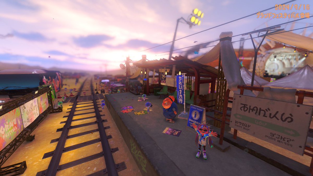 Dappy_Splatoon's tweet photo. スプラトゥーンという作品に憧れて、あの世界観に触れたくてずっと追いかけてたのが、グランドフェスという形で還元されて感無量です。
でも私の推し活はこれからも続きます。

9年前の自分に、この素晴らしい景色を見せたいなぁ…

ありがとうスプラトゥーン
 #Splatoon3  #スプラトゥーン3 https://t.co/jw9SjpJUVg