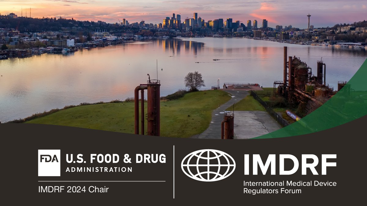 FDADevices's tweet photo. The @US_FDA welcomes the global community to the 26th session of the International Medical Device Regulators Forum (IMDRF) in Seattle. Learn more about #IMDRF: https://t.co/addpLnB0Yg https://t.co/QbPh39jTDa