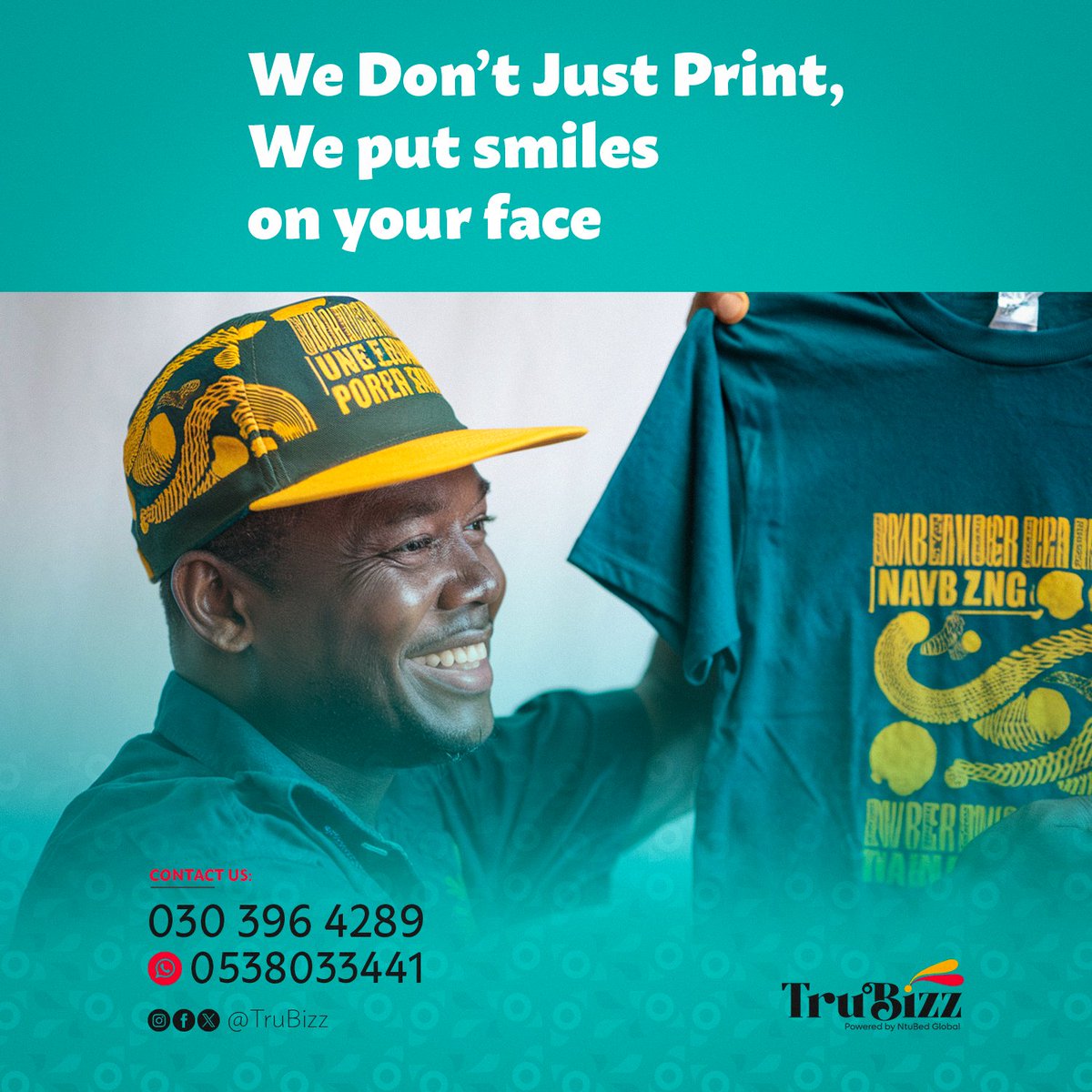 trubizzgh's tweet photo. Ready to bring a perfect smile to your face?
.
.
#printmaking #tshirtdesign #trubizz #color #smile #corporateidentity #branding #print #souvenirs #happy @trubizzgh @ntubedglobalgh https://t.co/lWQhqPO2FP