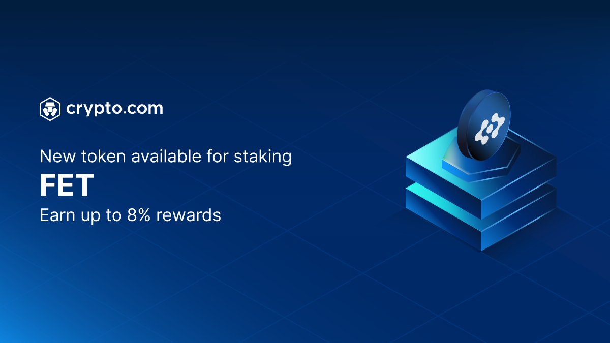 FET is now available for on-chain Staking in the Crypto․com App! Start  staking to secure your favourite blockchain while earning up to 8% rewards  💰 🔓 Enjoy the flexibility of unstaking your