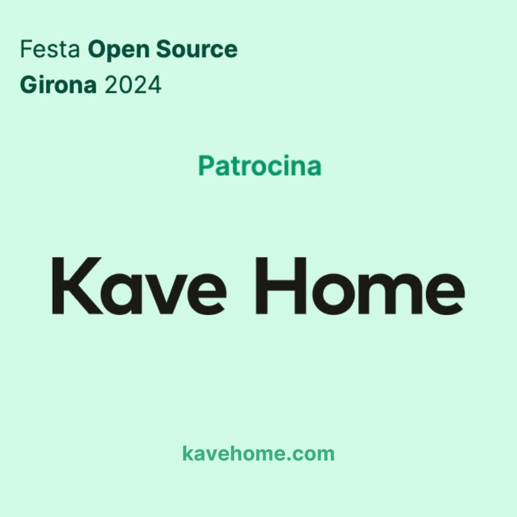 La Festa Open Source comptarà amb el suport de <a href="/KaveHome/">Kave Home</a> ✨ amb la missió de revolucionar el sector del moble i la decoració creant dissenys únics de manera responsable 👍 kavehome.com/es/ca/