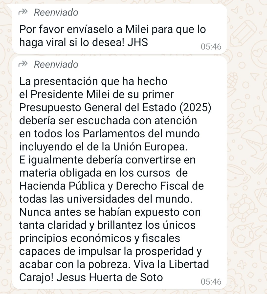 Javier Milei tweet media