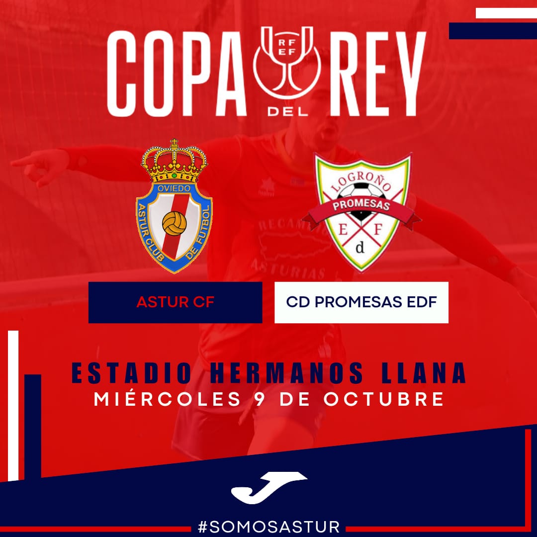 asturcf1923's tweet photo. 🔴¡¡Ya conocemos a nuestro rival en la fase previa de la Copa del Rey!!

⚽Nos visitará el CD Promesas de Logroño el miércoles 9 de octubre en horario aún por confirmar.

#SOMOSASTUR #copadelrey #1aAsturfutbol https://t.co/iDAfVdQYFJ