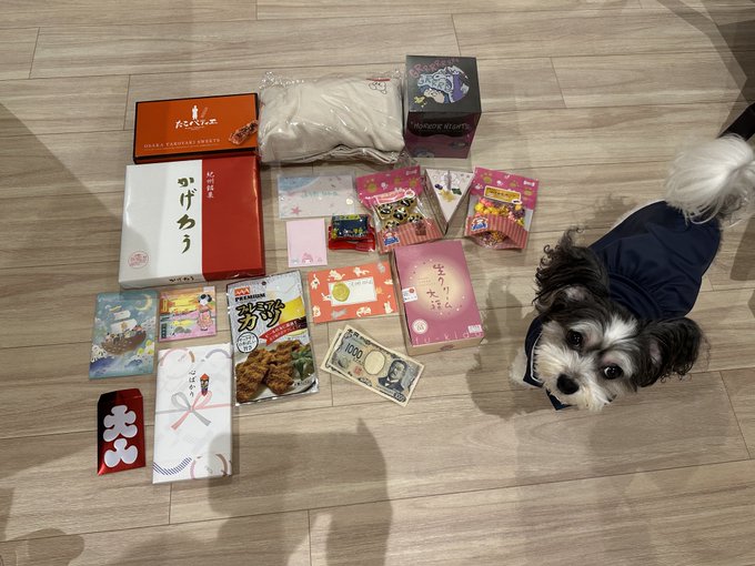 プレゼントや差入れもありがとう🥺❤️ 女の子たちからのお手紙も全部よんだよ🥰 うれしい☺🩷  お腹空いたのでいただいたもの食べます🥺✨ https://t.co/cwG5AymLp2<a href="/tag/pr"class="tags"><span>#pr</span></a>