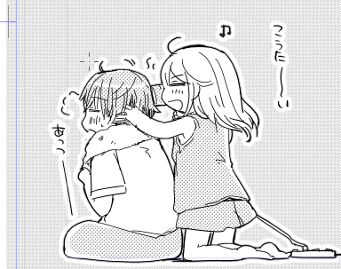 再録本、お話とお話の間のページにちまちまカット描くの楽しい 