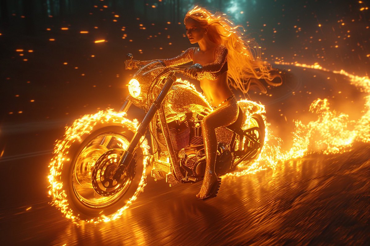 The_AImagist's tweet photo. QT biker girl https://t.co/rITJjub3qU