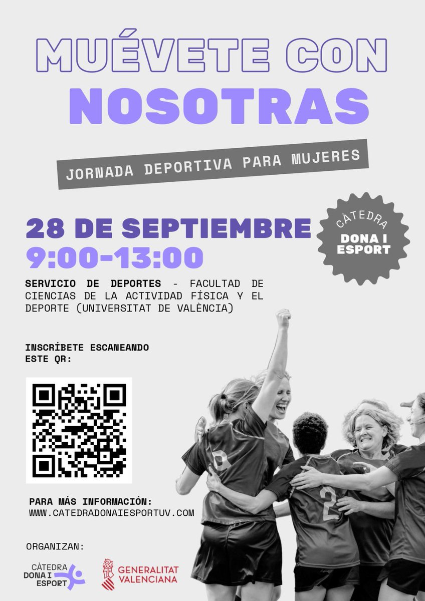 Amb l’inici de curs us duguem novetats😉
‘Mou-te amb nosaltres” el dissabte 28 de setembre al <a href="/UVesports_/">UVesports</a> 

+info👇👇👇