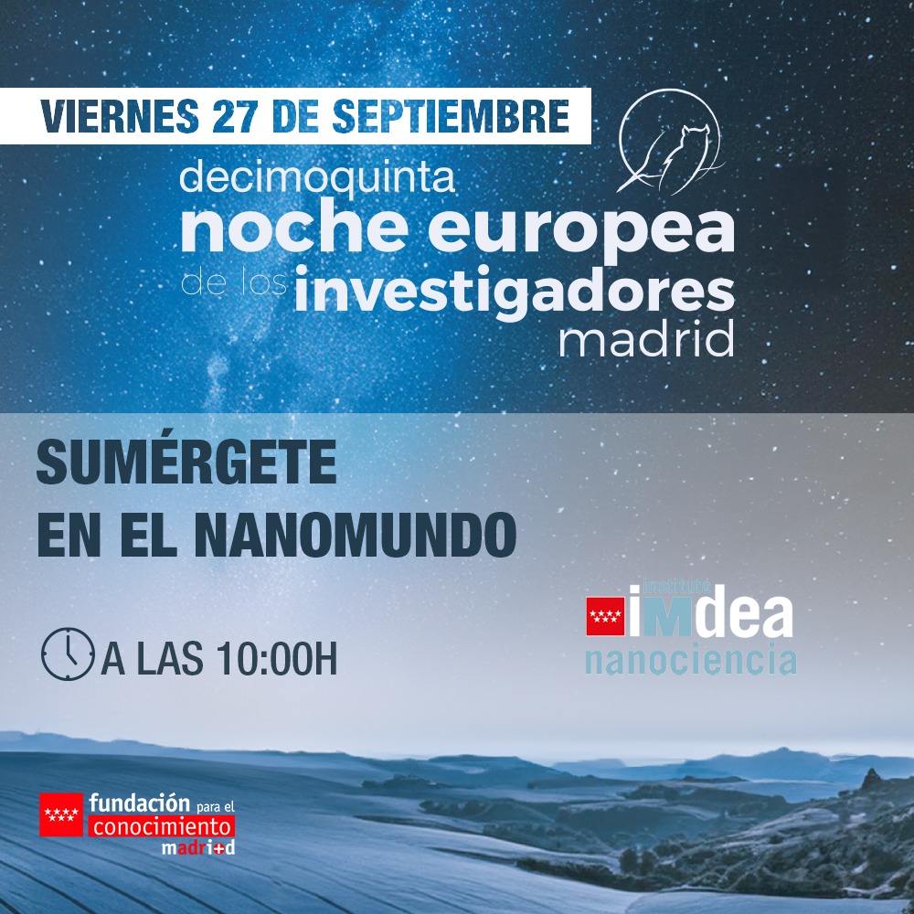 🔬Sumérgete en el #Nanomundo para descubrir que lo pequeño *es diferente*.

Talleres, experimentos y divertidas actividades para la #NocheEuropeaInvestigadores

🧪madrimasd.org/lanochedelosin… #EuropeanResearchersNight 

#NanocienciaParaTodos