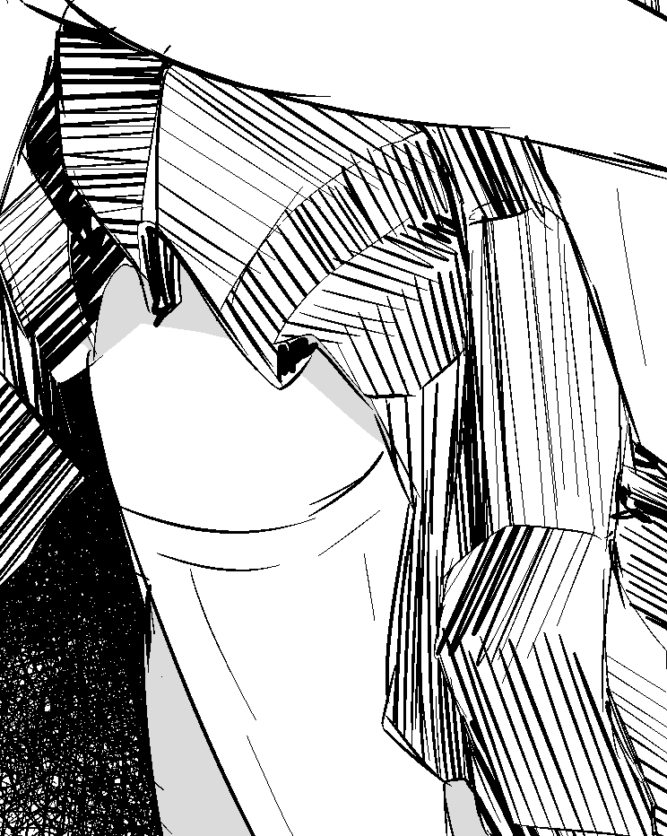 最近斜線でスカートの布の流れを表現しようとしてるけど、これを描いてると吸着地雷対策のツィメリットコーティングを施してる気分になって、頭の中にV号戦車とかがフラッシュバックしてくる。 