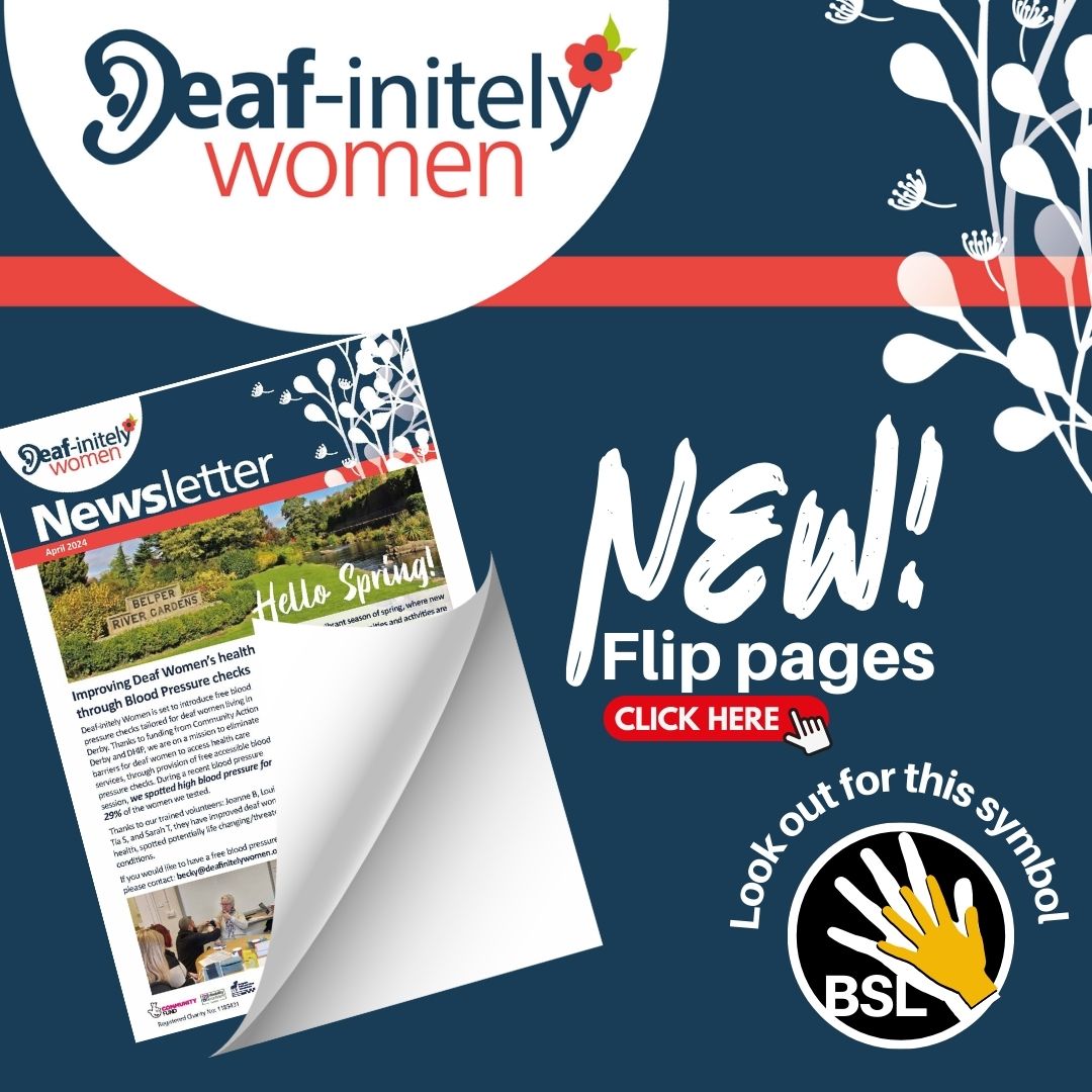 Newsletter is out! September 2024 - mailchi.mp/cf6159a9ccb7/n…

#deafinitelywomen #derbyshire #nottinghamshire #deafwomen #hearingloss #newsletter