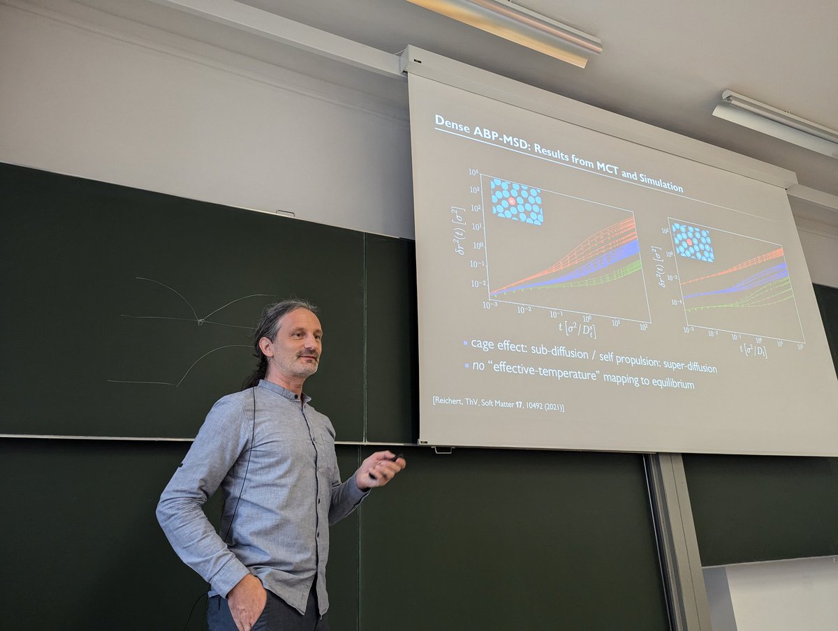 Roberto Cerbino (@cerbino) on Twitter photo New week of our <a href="/ESIVienna/">Erwin Schrödinger Institute</a> thematic program "Linking micro and macro in inert and living soft materials". Giuseppe Foffi and Thomas Voigtmann tell us about how to think at systems transitioning from athermal to thermal, and about the dynamics of dense active particles New week of our <a href="/ESIVienna/">Erwin Schrödinger Institute</a> thematic program "Linking micro and macro in inert and living soft materials". Giuseppe Foffi and Thomas Voigtmann tell us about how to think at systems transitioning from athermal to thermal, and about the dynamics of dense active particles