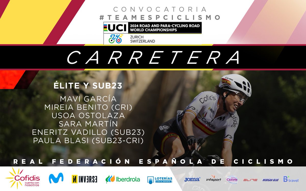 ¡𝙀 𝙌 𝙐 𝙄 𝙋 𝘼 𝙕 𝙊!🌈

A disfrutar de uno de los Mundiales más duros de los últimos años🔥

¡Con todo, #TeamESPciclismo🇪🇸!

#Zurich2024
