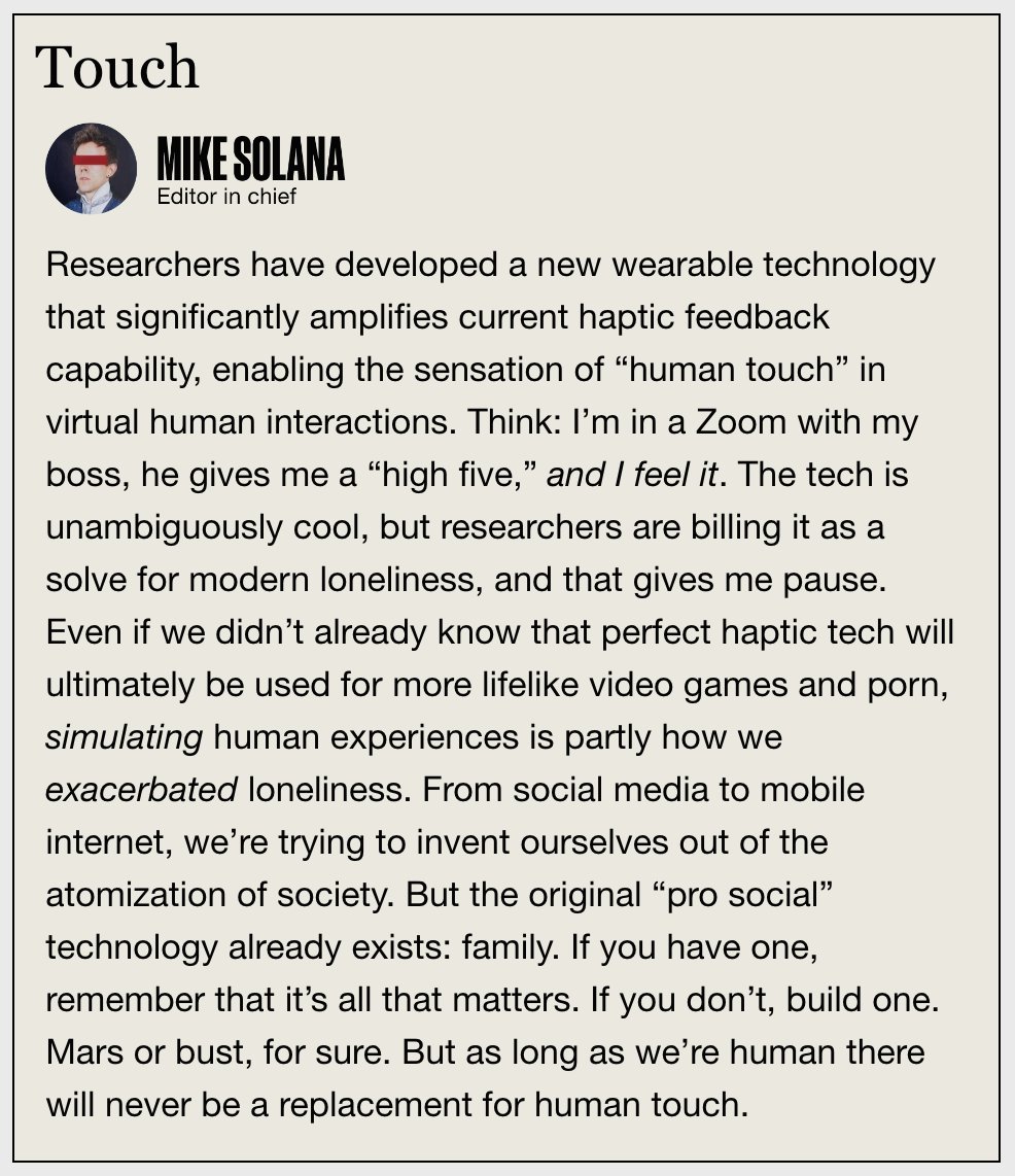 APompliano's tweet photo. The cure for loneliness is family and friends.

Heater from @micsolana to start your Monday. https://t.co/0l0ELYOujG