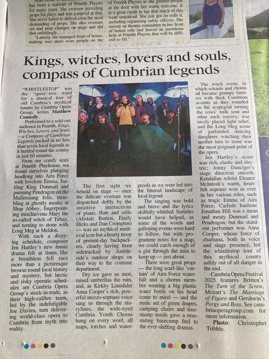 Thank you <a href="/cwherald/">Cumberland & Westmorland Herald</a> for this lovely review of 'Kings, Witches, Lovers, and Souls'!