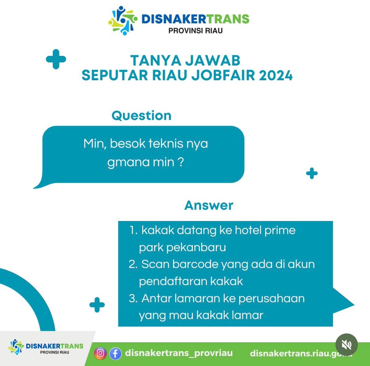 DisnakerPku's tweet photo. Question and Answer Riau Job Fair 2024 https://t.co/CbMgbCT384