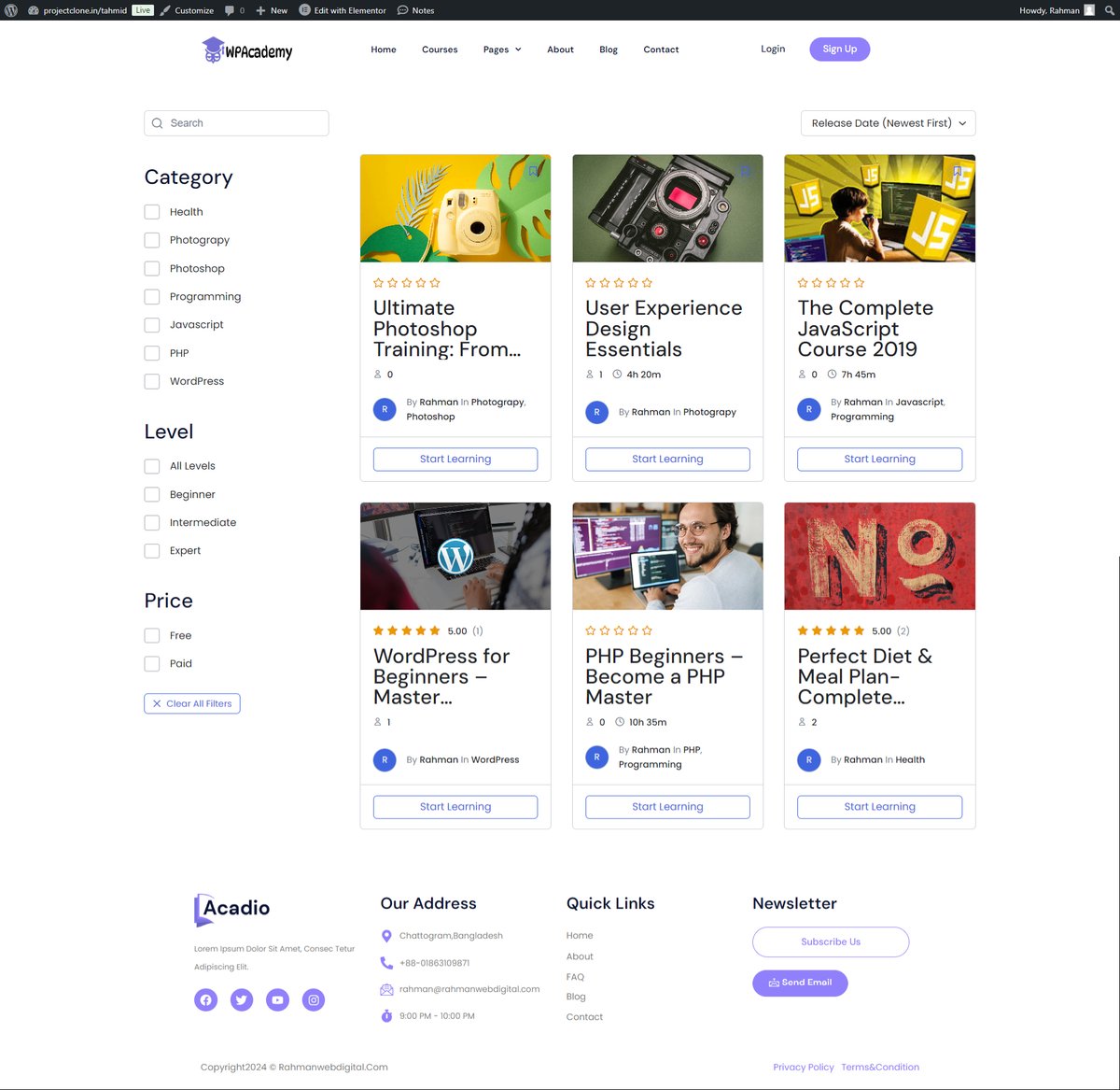 devtahmid1's tweet photo. 🚀 Excited to Share the LMS Project completion! 🚀
I am happy to announce the completion of the course selling platform (LMS) website project for my client.
🚀

💻 https://t.co/dXQMQ8h9e6
✉️ rahman@rahmanwebdigital.com
☎️+88-01863109871 (WhatsApp/Telegram) https://t.co/FqylhsfGlS