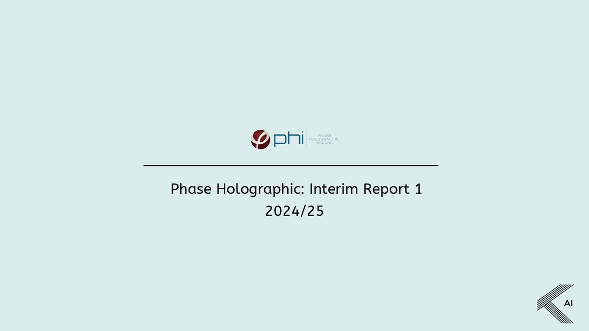 1/6
Phase Holographic Q1'24/25: 
• Nettoomsättning: 1,34 (2,73) MSEK
• EBITDA: -4,73 (-4,30) MSEK
• Nettoresultat: -5,93 (-4,30) MSEK
• Bruttomarginal: 83 (76) %

$PHI