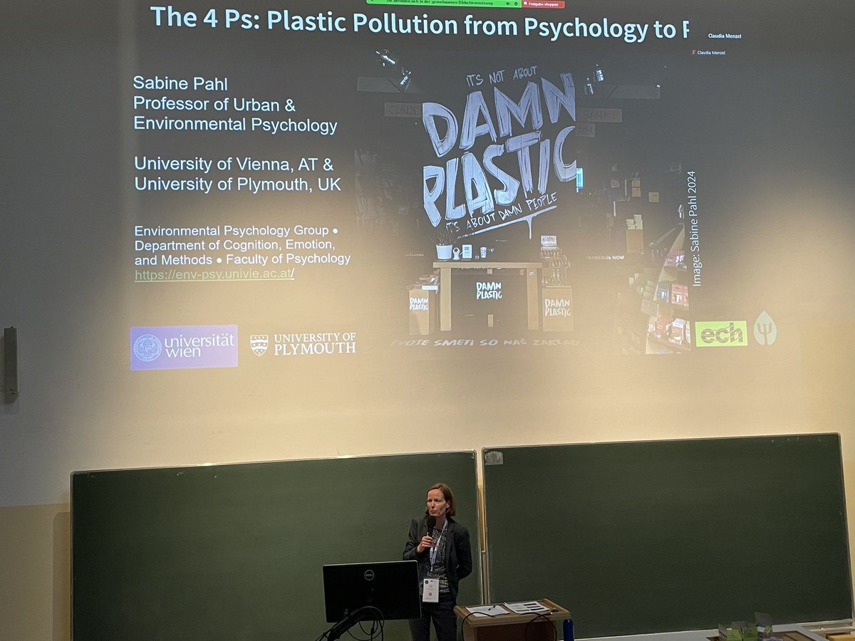 Environmental Psychology Vienna (@envpsyvienna) on Twitter photo It’s not about damn plastic, it’s about damn people🪸🫂
In her #DGPs2024 keynote, @SabinePahl talks about her research on the human dimensions of plastics from qualitative methods and (field) experiments to policy recommendations.
Watch out for new work coming soon!
<a href="/univienna/">Universität Wien</a> It’s not about damn plastic, it’s about damn people🪸🫂
In her #DGPs2024 keynote, @SabinePahl talks about her research on the human dimensions of plastics from qualitative methods and (field) experiments to policy recommendations.
Watch out for new work coming soon!
<a href="/univienna/">Universität Wien</a>