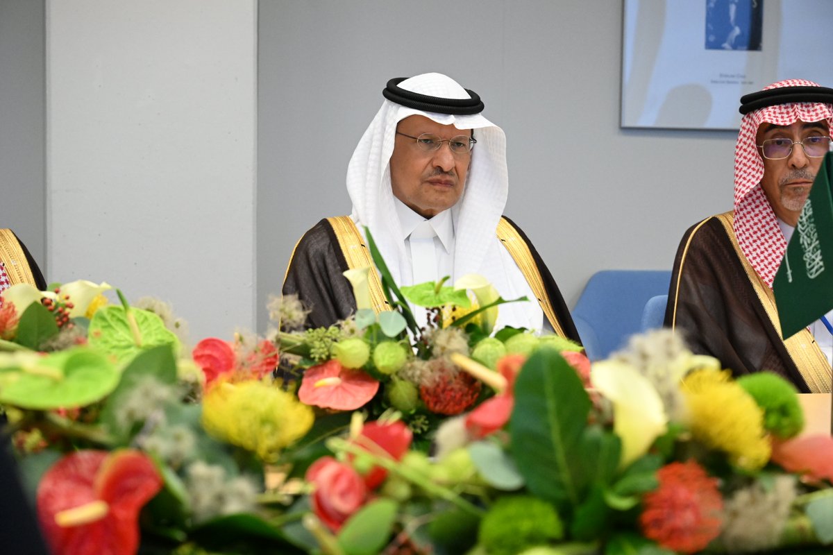 rafaelmgrossi's tweet photo. Saudi Arabia’s decision to rescind its Small Quantities Protocol increases @IAEAorg’s ability to verify the peaceful use of nuclear material in the country. At #IAEAGC, met @MoEnergy_Saudi Prince Abdulaziz bin Salman Al-Saud and commended 🇸🇦 for this step. https://t.co/hW6Gevf64B