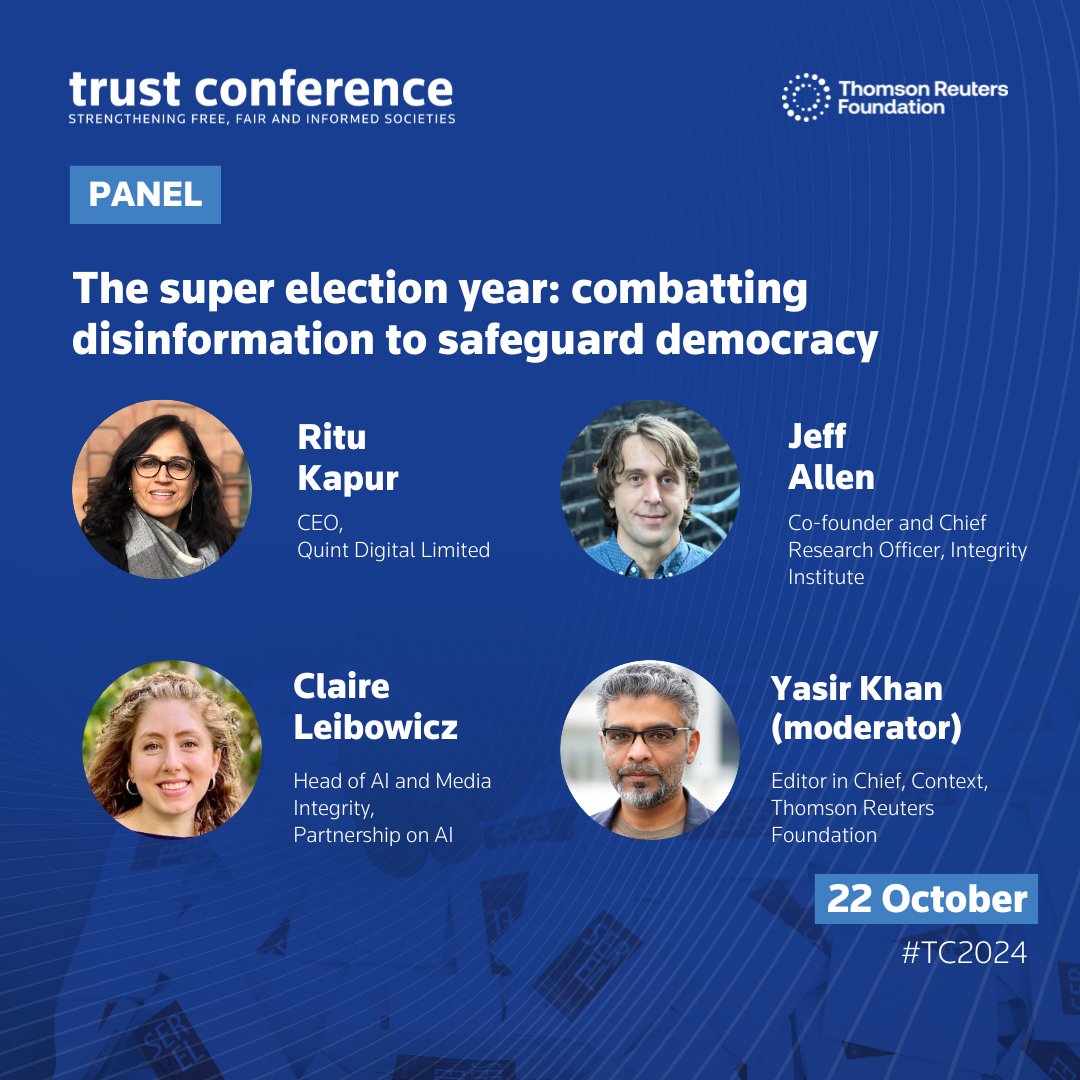 🗳️ Countries representing nearly half of the world’s population will hold elections this year. But how can we combat disinformation to maintain electoral integrity and restore democracy? 

Register for #TC2024 to hear experts share their thoughts. ⤵️ bit.ly/3yC3K53