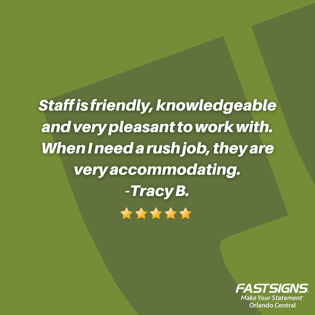 FastsignsOrland's tweet image. It’s always a pleasure to serve customers like you. Your appreciation inspires us to keep doing our best every day. Thank you!

#fastsigns #fastsignsdidit #realreviews #customerservice #dreamteam #signs #shoplocalorlando #orlandosmallbusiness