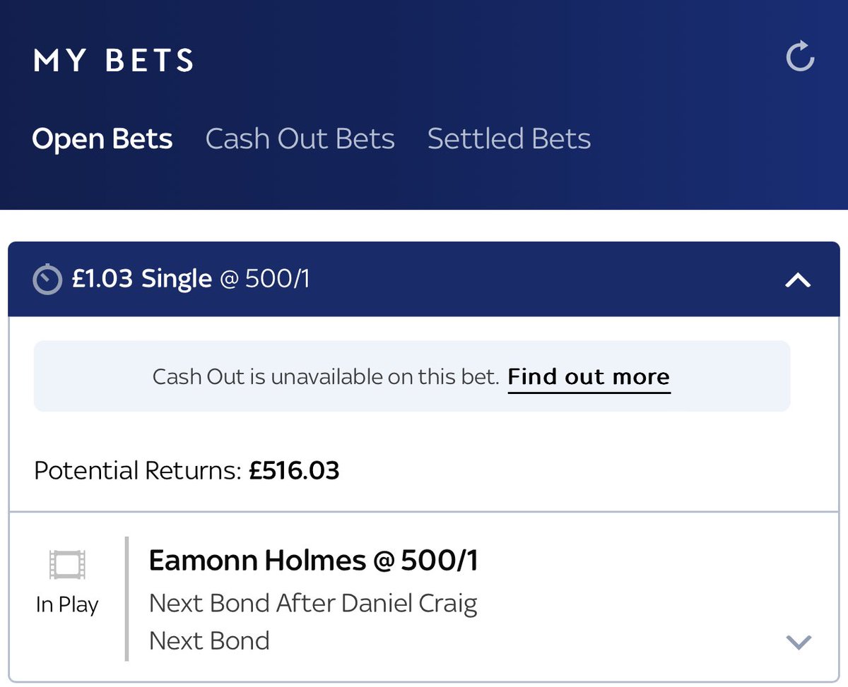 Well it doesn’t necessarily look too promising for my bet