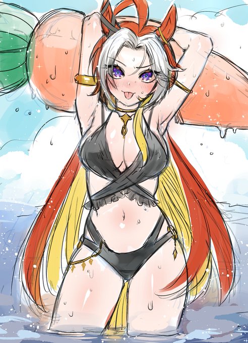 体調崩してずっと更新できてませんでした。
オルちゃんと海水浴とかしてぇなぁとか、普段の水着とかみてえなぁ、考えてたらもう秋ですね。
今の体力だとラフで精いっぱいなので、復調してまたお絵描きできるよう努めます😇 