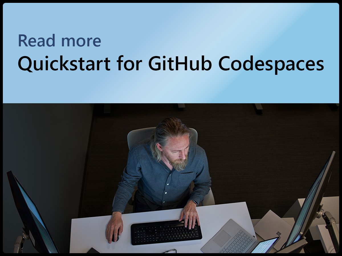 Dieser Guide zeigt dir, wie du einen Codespace erstellst, grundlegende Funktionen nutzt, eine Verbindung zu einem Port herstellst, in ein Repository veröffentlichst und dein Setup mit Erweiterungen personalisierst: msft.it/6013m3uVf