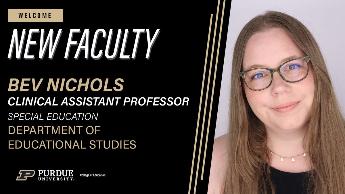 PurdueEDU's tweet image. Welcome to new faculty member Beverly Nichols, clinical assistant professor of #SpecialEducation in our Dept. of Educational Studies! See her Faculty Profile to learn more about her research, education, experience &amp;amp; more! 👏 bit.ly/nf-bnichols