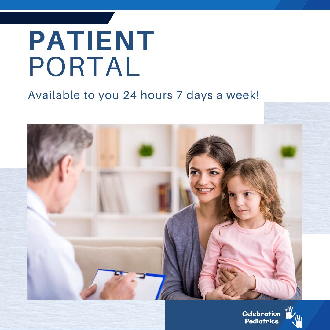 CelebrationPeds's tweet image. Sign Up for Our Patient Portal Today! -Getting started is quick and easy! All we need is your email address. Just ask our team during your next visit, and we'll sign you up on the spot. 

#PatientPortal #EasySignUp #YourHealthMatters #CelebrationPediatrics