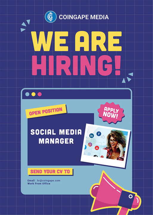 CoinGapeMedia's tweet photo. 🚀 Exciting Opportunity🚀

🌐Join the award-winning team of CoinGape as our next Social Media Manager. If you are passionate about #Crypto, Creative Story-telling and knows hook-nook of social media 🔍

 WE WANT YOU🎯
💻Contact: hr@coingape.com

💼#HiringNow #JobOpportunities #SocialMediaManager #JobAlert