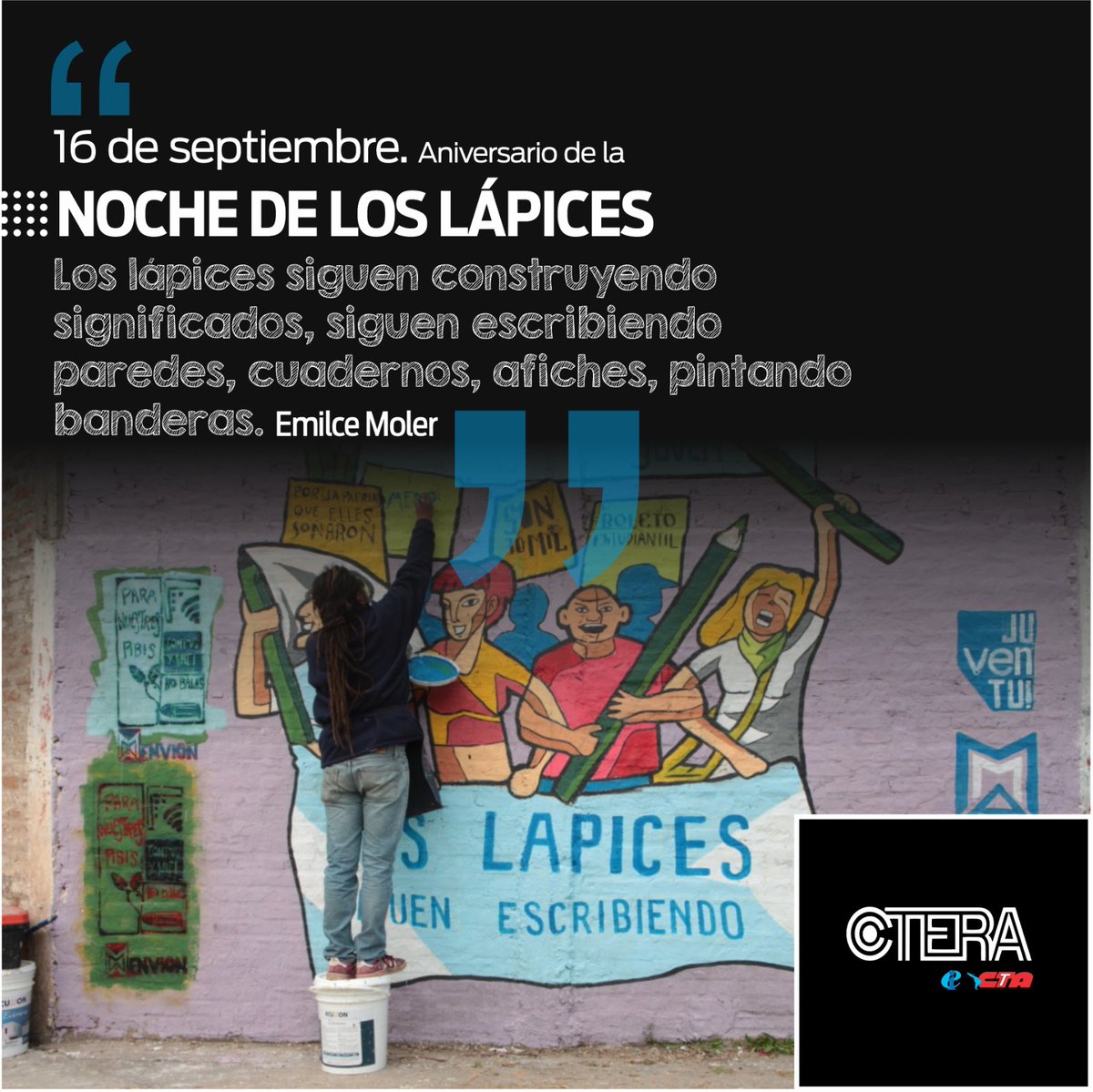 cteracta's tweet image. "Los lápices siguen escribiendo"
Memoria, Verdad y Justicia 
"Nunca Más"
