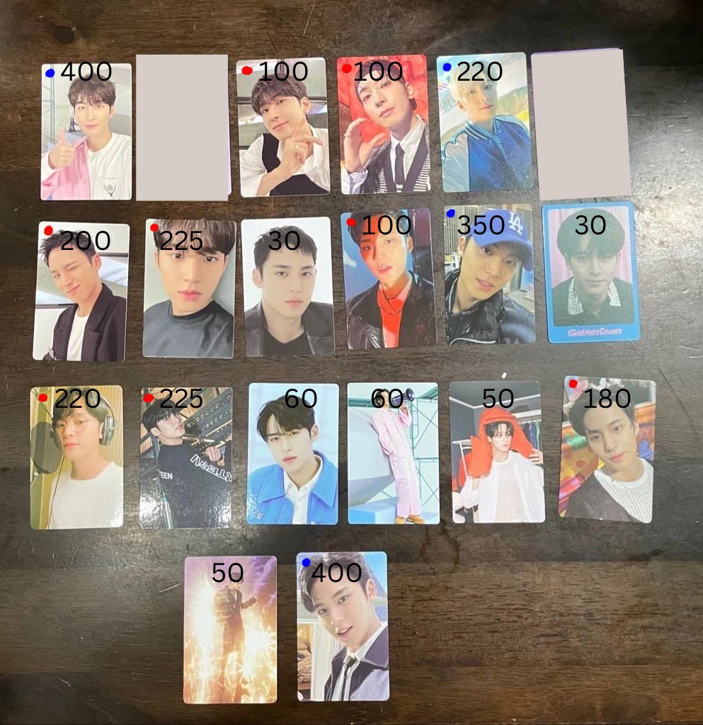 Chxmskxns's tweet photo. WTS LFB

— SEVENTEEN PCS FOR SALE
— PAYO
— all are onhand
— x sensitive 
— marked pcs are ratioed :
— 🔴 1:1 (must take one pc to claim)
— 🔵1:2 (must take 2 to claim)
— vernon heaven carver has imperfections when shipped
— gyu phone stand has dent when shipped
— mine pc to claim https://t.co/66dqRi1njM