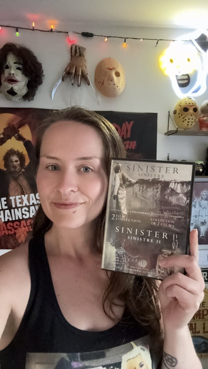 NerdyAutismMom's tweet photo. Good morning my wonderful fiends! Happy Monday! This is my double feature for the morning, I haven’t seen either of them before. I hope they’re good! Have a great day all! 🖤 #NowWatching #Sinister #Sinister2 #HorrorFam #MutantFam https://t.co/xD7N0vcezk
